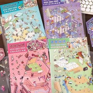 2/$10 NWT Kawaii Trendy 3D Scene Sticker Set